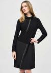 Joseph Ribkoff Half Zip Jersey Dress, Black