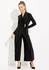 JOSEPH RIBKOFF Wrap Front Jumpsuit, Black