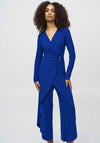 Joseph Ribkoff Wrap Wide Leg Jumpsuit, Blue