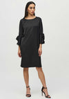 Joseph Ribkoff Satin Bow Sleeve Shift Dress, Black