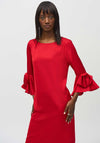 Joseph Ribkoff Satin Bow Sleeve Shift Dress, Red