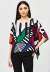 Joseph Ribkoff Abstract Print Blouse, Black