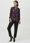 Joseph Ribkoff Abstract Print Trapeze Jacket, Black