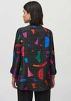 Joseph Ribkoff Abstract Print Trapeze Jacket, Black