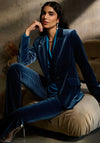 Joseph Ribkoff Velvet Blazer, Blue