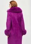 Joseph Ribkoff Faux Fur Fluffy Knit Jacket, Purple