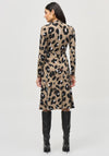 Joseph Ribkoff Leopard Print Midi Wrap Dress, Brown Multi