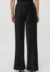 Joseph Ribkoff Velvet Ribbed Wide Leg Trousers, Black