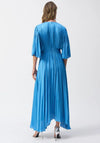 Joseph Ribkoff Pleated Satin Dress, Blue