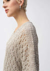 Joseph Ribkoff Sequin Crochet Pullover, Champagne