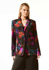 Joseph Ribkoff Silky Knit Floral Straight Blazer, Black Multi