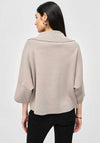 Joseph Ribkoff Oversized Zip Neck Jumper, Taupe