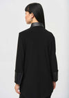 Joseph Ribkoff Faux Leather Trim Shirt, Black