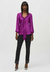 Joseph Ribkoff Satin Tie Detail Top, Purple