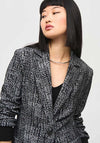 Joseph Ribkoff Rib Cuff Printed Blazer, Black