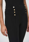 Joseph Ribkoff Button Detail Slim Leg Trousers, Black