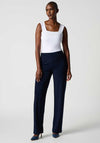 Joseph Ribkoff Pleated Wide Leg Trousers, Navy