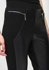 Joseph Ribkoff Faux Leather Contrast Leggings, Black