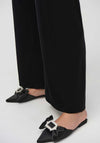 Joseph Ribkoff Velvet Wide Leg Trousers, Black