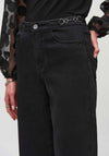 Joseph Ribkoff Wide Leg Jeans, Black