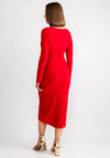 Joseph Ribkoff Ruched Wrap Bodycon Dress, Lipstick Red