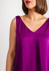 Joseph Ribkoff Satin V Neck Top, Empress