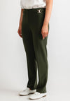 Joseph Ribkoff Buckle Detail Straight Leg Trousers, Iguana