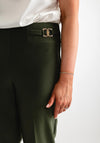 Joseph Ribkoff Buckle Detail Straight Leg Trousers, Iguana