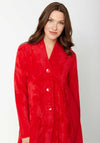 Joseph Ribkoff Faux Fur Long Jacket, Lipstick Red