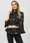 Joseph Ribkoff Jacquard Jacket, Black & Gold