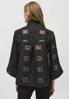 Joseph Ribkoff Jacquard Jacket, Black & Gold