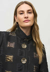 Joseph Ribkoff Jacquard Jacket, Black & Gold