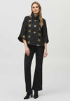 Joseph Ribkoff Jacquard Jacket, Black & Gold