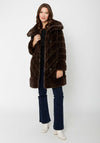 Joseph Ribkoff Reversible Faux Fur Coat, Brown