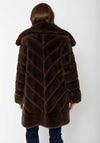 Joseph Ribkoff Reversible Faux Fur Coat, Brown