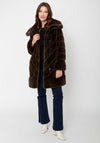 Joseph Ribkoff Reversible Faux Fur Coat, Brown