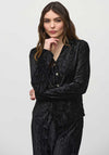 Joseph Ribkoff Velvet Ribbed Blouse, Black