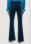 Joseph Ribkoff Velvet Flared Trousers, Blue