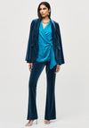 Joseph Ribkoff Velvet Flared Trousers, Blue