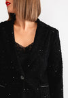 Joseph Ribkoff Sequin Knit Blazer, Black