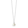 Absolute Pearl Drop Stud Necklace, White