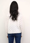 Kaffe Malene V Neck Cardigan, White Chalk