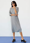 Kaffe Lola Ribbed Midi Dress, Grey