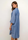 KAFFE Leonora Oversized Shirt Dress, Chambray Blue