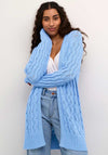 Kaffe Lena Knit Cardigan, Vista Blue