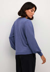 Kaffe Lizza Balloon Sleeve Cardigan, Blue Indigo