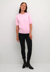 KAFFE Kalizza Short Sleeve Knit Sweater, Pink Mist