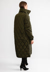 Kaffe Lindsay Quilted Long Coat, Green