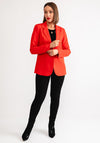 Kaffe Single Breasted Blazer, Fiery Red