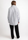 Kaffe Mackle Striped Oversized Shirt, White & Black